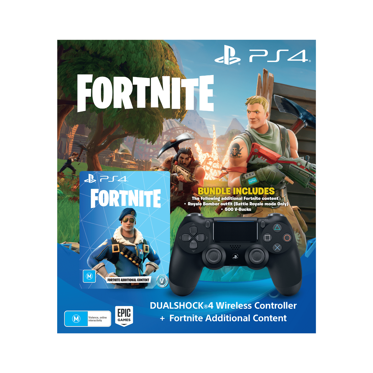 PlayStation4 Wireless Controllers Bundle with Fortnite content
