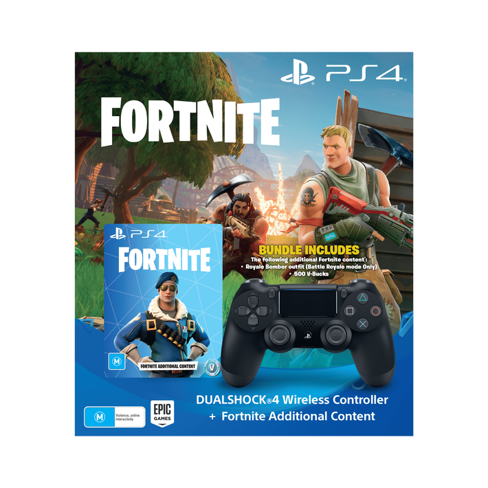 PlayStation4 DualShock Wireless Controllers (Black) Bundle with Fortnite additional content, , product-image