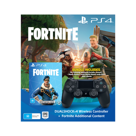 PlayStation4 DualShock Wireless Controllers (Black) Bundle with Fortnite additional content, , hi-res