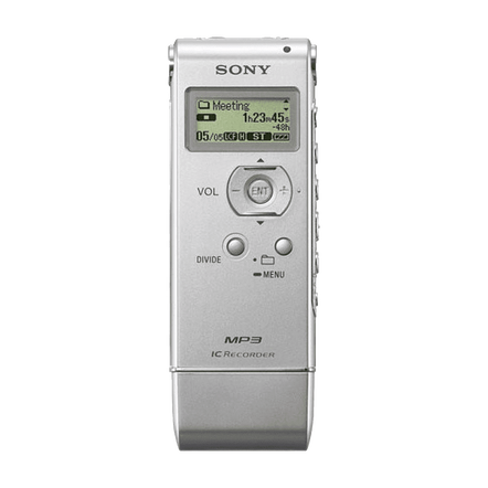 1GB MP3 Digital Voice IC Recorder (Silver), , hi-res
