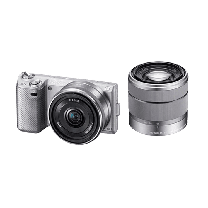 NEX-5 Twin Lens Kit with SEL16& SEL1855mm Lenses (Silver), , product-image