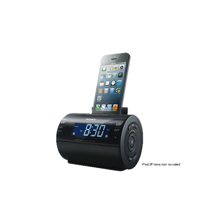 iPod and iPhone Dock Clock Radio (Black), , hi-res
