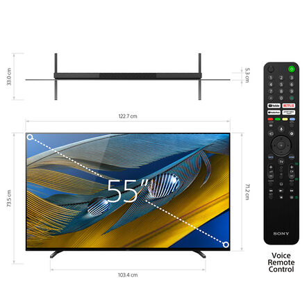 55" A80J | BRAVIA XR | OLED | 4K Ultra HD | High Dynamic Range (HDR) | Smart TV (Google TV), , hi-res