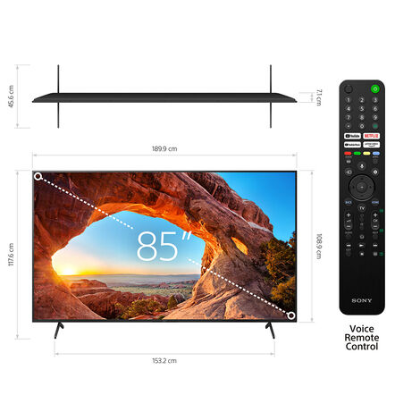 85" X85J | 4K Ultra HD | High Dynamic Range (HDR) | Smart TV (Google TV), , hi-res