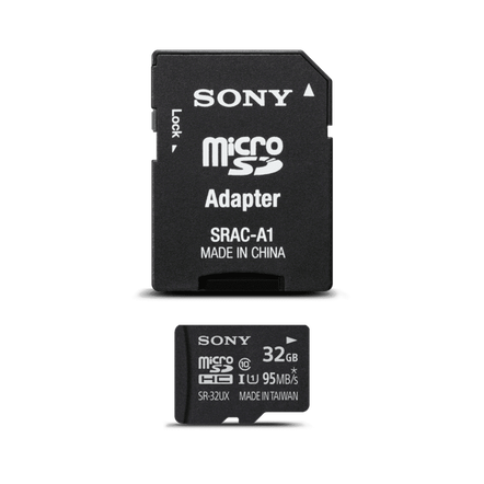 32GB UX Micro SD Memory Card and Adapter, , hi-res