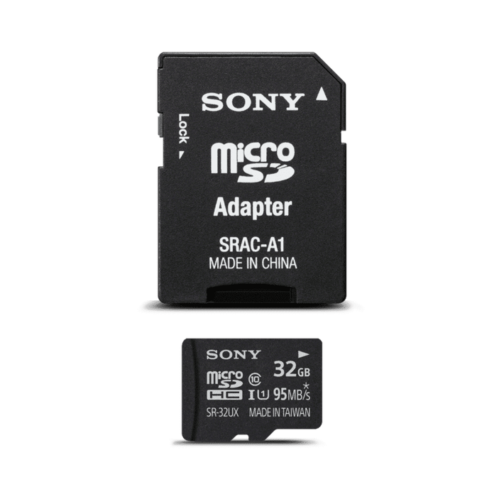 32GB UX Micro SD Memory Card and Adapter, , product-image