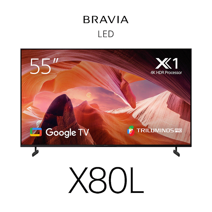 55" X80L | 4K Ultra HD | High Dynamic Range (HDR) | Smart TV (Google TV), , product-image