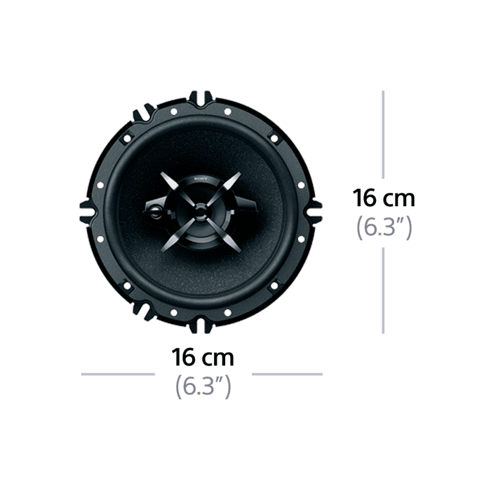 16cm (6.3") 3-Way Mega Bass Coaxial Speakers, , product-image