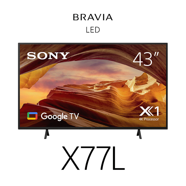 43" X77L | 4K Ultra HD | High Dynamic Range (HDR) | Smart TV (Google TV), , product-image
