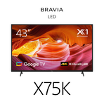 43" X75K | 4K Ultra HD | High Dynamic Range (HDR) | Smart TV (Google TV), , hi-res