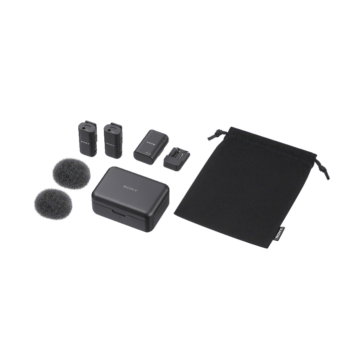 ECM-W3 Wireless Microphone with Charging Case - 2 Mics, , product-image
