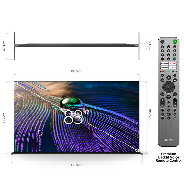 83" A90J | BRAVIA XR | MASTER Series OLED | 4K Ultra HD | High Dynamic Range | Smart TV (Google TV), , product-image