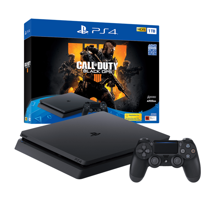 PlayStation4 Slim 1TB Console with Call of Duty: Black Ops 4, , product-image