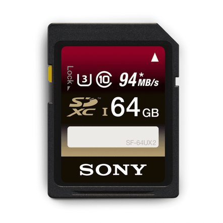 64GB SDXC UHS-1 Class 10 R94 W70 Memory Card UX Series, , hi-res
