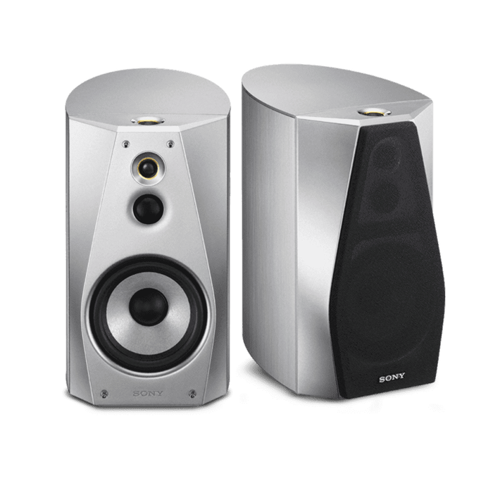 High-Resolution Audio Stereo Bookshelf Speakers (Silver), , product-image