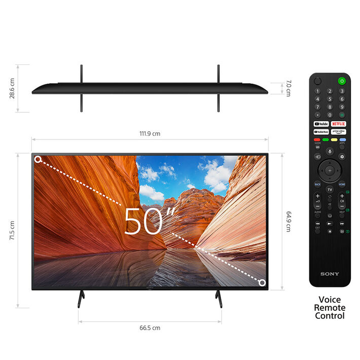 50" X85J | 4K Ultra HD | High Dynamic Range (HDR) | Smart TV (Google TV), , product-image
