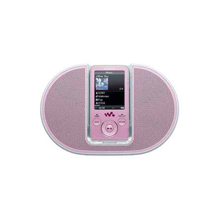 4GB E Series Video MP3/MP4 Walkman (Pink) + Speaker, , hi-res