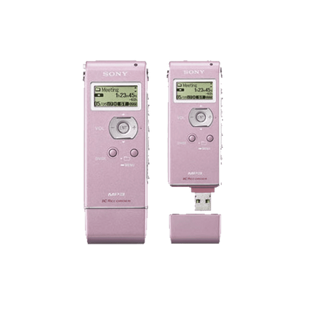 2GB MP3 Digital Voice IC Recorder (Pink), , hi-res