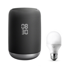 Google Assistant Built-in Wireless Speaker (Black) with LIFX Mini Colour