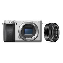 a6400 Premium Digital E-mount APS-C Camera Kit with 16-50mm Lens (Silver)