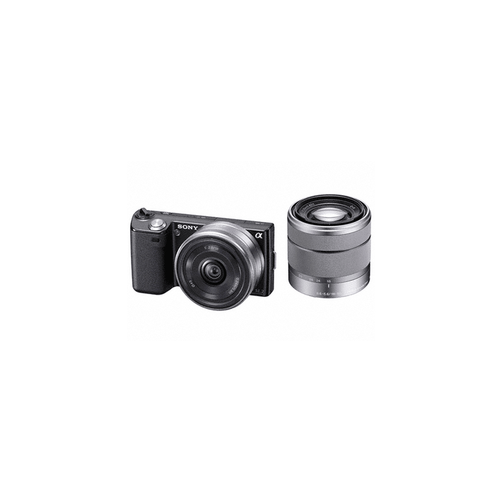 16.1 Mega Pixel Camera (Black) with SEL16F28 and SEL 1855 lenses, , product-image