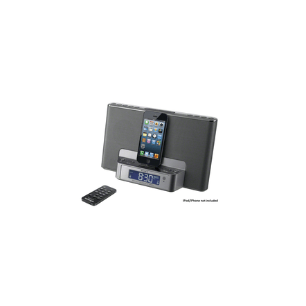 iPod and iPhone Dock Clock Radio (Silver), , hi-res