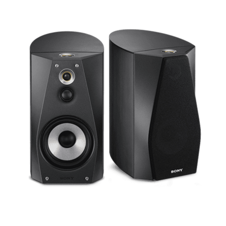 High-Resolution Audio Stereo Bookshelf Speakers (Black), , hi-res
