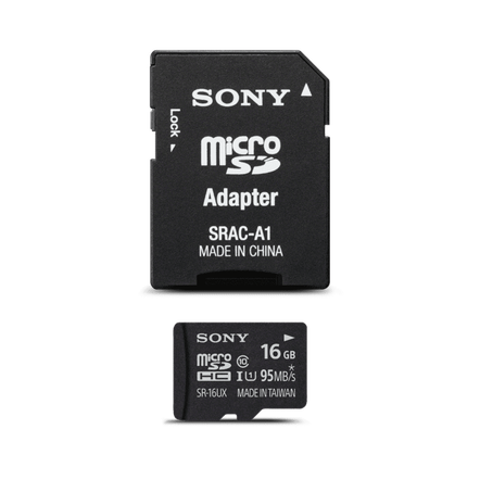 16GB Micro SD Memory Card and Adapter, , hi-res