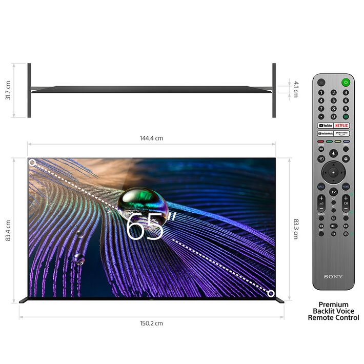 65" A90J | BRAVIA XR | MASTER Series OLED | 4K Ultra HD | High Dynamic Range | Smart TV (Google TV),  65" A90J | BRAVIA XR | MASTER Series OLED | 4K Ultra HD | High Dynamic Range | Smart TV (Google TV), , product-image