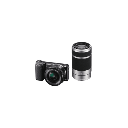 16.1 Mega Pixel Camera Body (Black) with SELP1650 and SEL55210 lens, , hi-res
