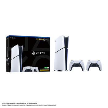 PlayStation 5 Digital Edition Console (Slim) - Two DualSense Wireless Controllers Bundle,  PlayStation 5 Digital Edition Console (Slim) - Two DualSense Wireless Controllers Bundle, , hi-res