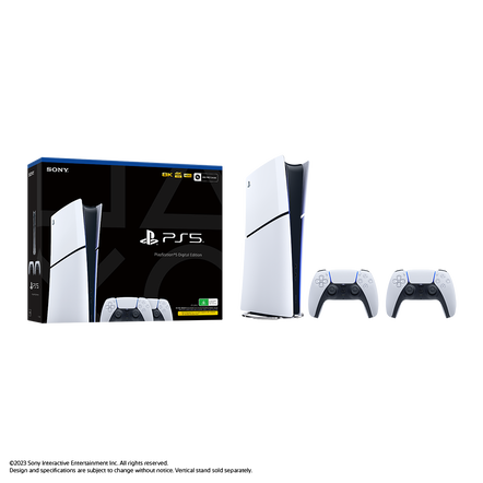 PlayStation 5 Digital Edition Console (Slim) - Two DualSense Wireless Controllers Bundle, , hi-res