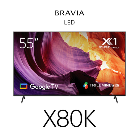 55" X80K | 4K Ultra HD | High Dynamic Range (HDR) | Smart TV (Google TV)