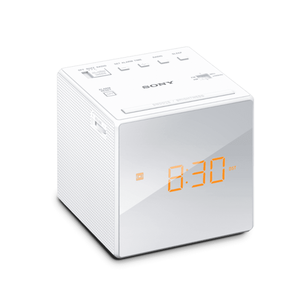 white Sony ICFC1 Alarm Clock Radio 