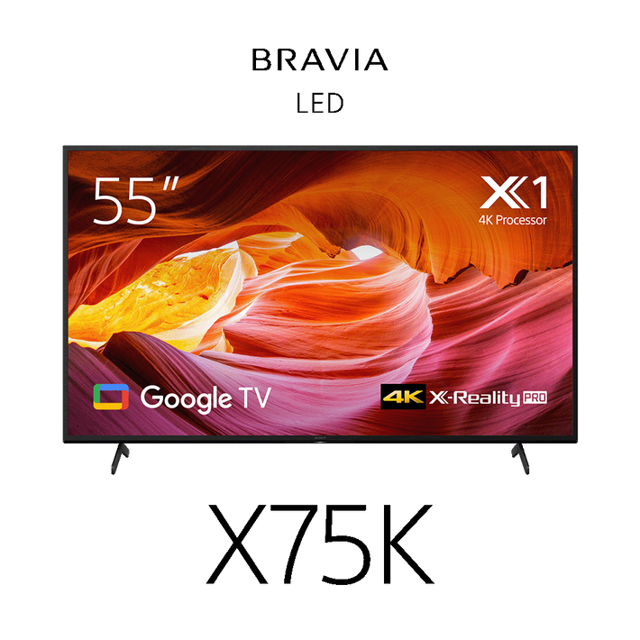 55" X75K / 4K Ultra HD / High Dynamic Range (HDR) / Smart TV (Google TV), , product-image
