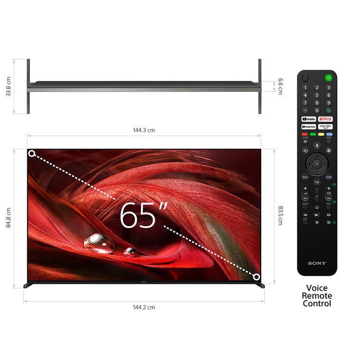 65" X95J | BRAVIA XR | Full Array LED | 4K Ultra HD | High Dynamic Range | Smart TV (Google TV), , product-image
