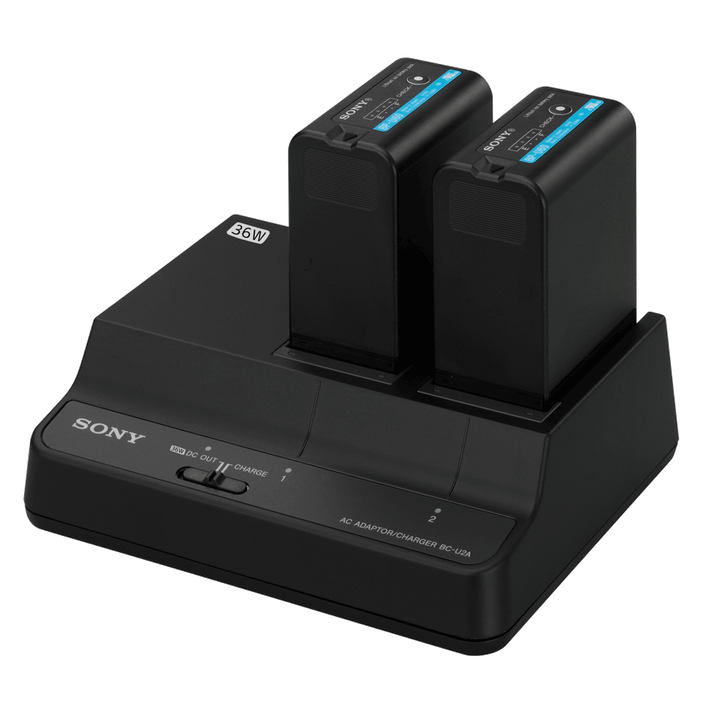BCU-2A 2-Channel Simultaneous Battery Charger/AC Adaptor For BP-U Series Batteries, , product-image