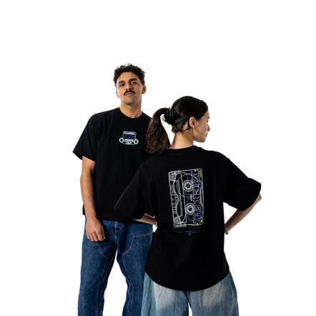 CDIXIV CASSETTE T-SHIRT BLACK (SMALL), , hi-res
