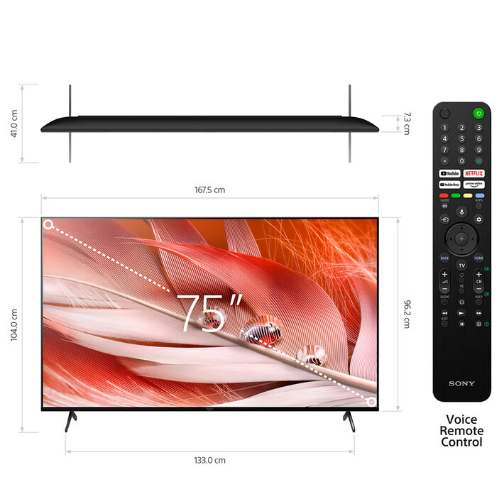 75" X90J | BRAVIA XR | Full Array LED | 4K Ultra HD | High Dynamic Range | Smart TV (Google TV), , product-image