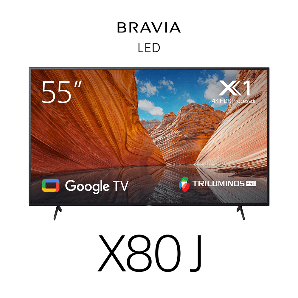 55" X80J / 4K Ultra HD / High Dynamic Range (HDR) / Smart TV (Google TV), , product-image