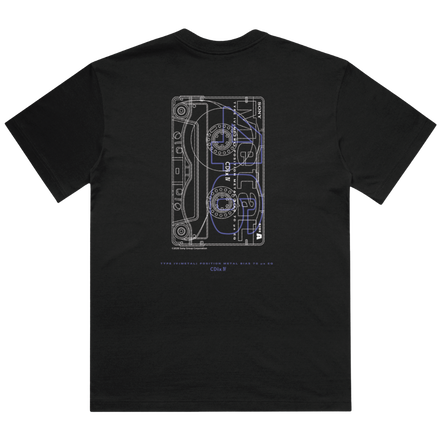 CDIXIV CASSETTE T-SHIRT BLACK (SMALL), , hi-res