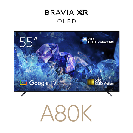 55" A80K | BRAVIA XR | OLED | 4K Ultra HD | High Dynamic Range (HDR) | Smart TV (Google TV), , hi-res