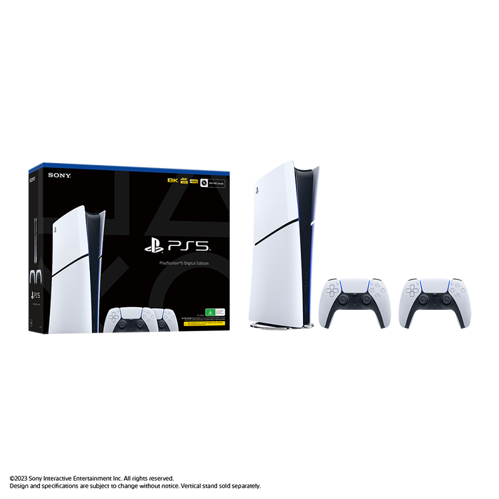 PlayStation 5 Digital Edition Console (Slim) - Two DualSense Wireless Controllers Bundle, , product-image