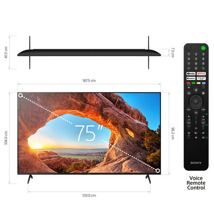 75" X85J / 4K Ultra HD / High Dynamic Range (HDR) / Smart TV (Google TV), , hi-res