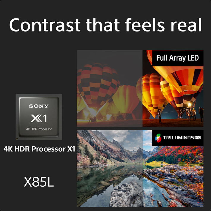 55" X85L | Full Array LED | 4K Ultra HD | High Dynamic Range (HDR) | Smart TV (Google TV), , product-image