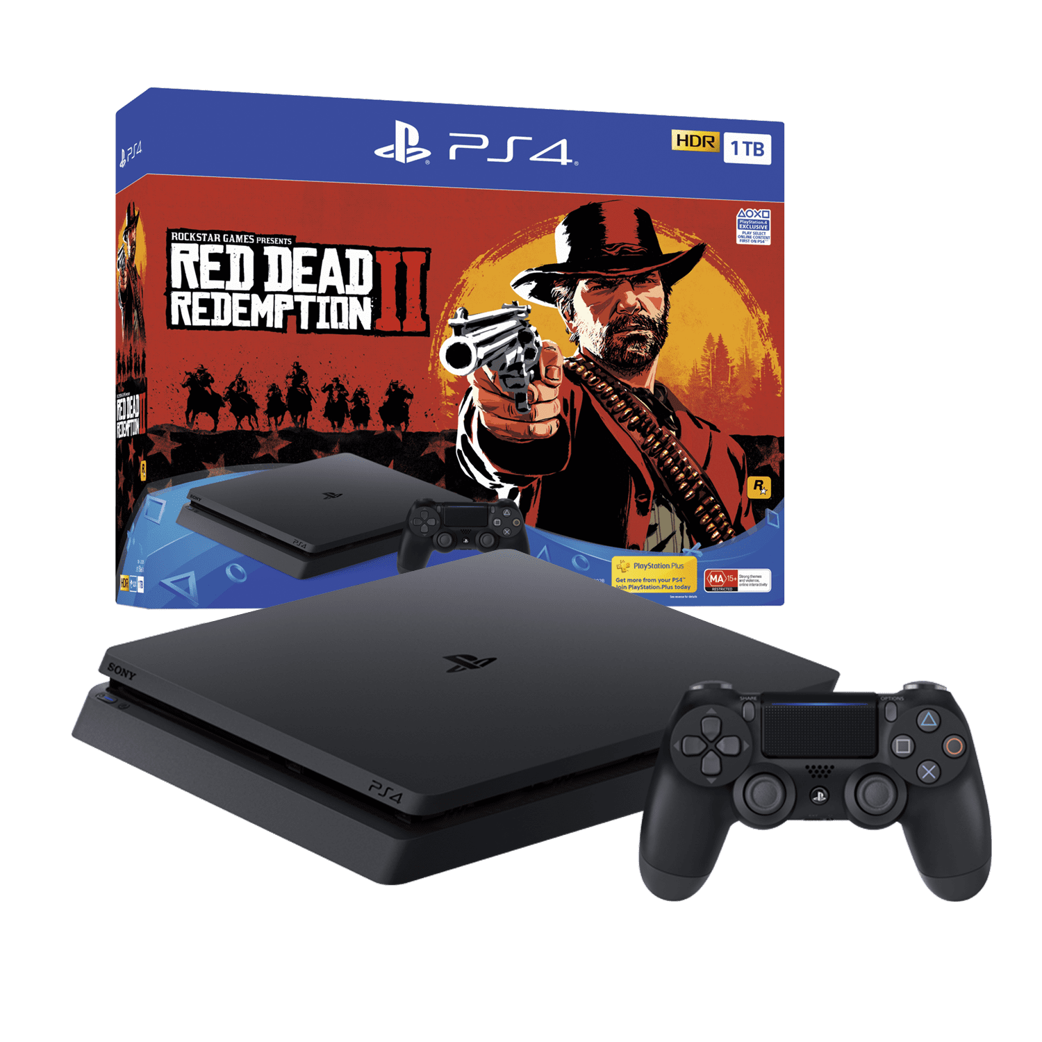 PlayStation4 Slim 1TB Console with Red Dead Redemption 2